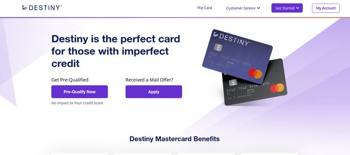 Destiny Mastercard application process - 1