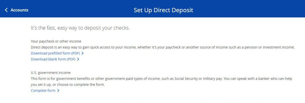 chase bank set up a direct deposit 2