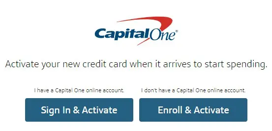 capital one activate credit card