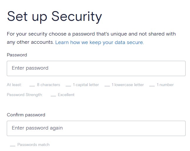 Choose Security Password