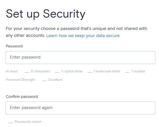 Choose Security Password