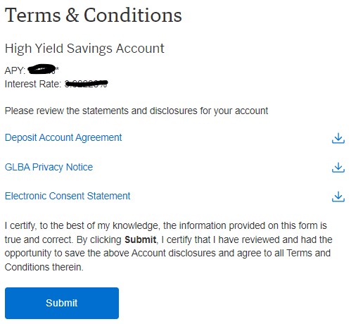 review terms and conditions of Amex savings
