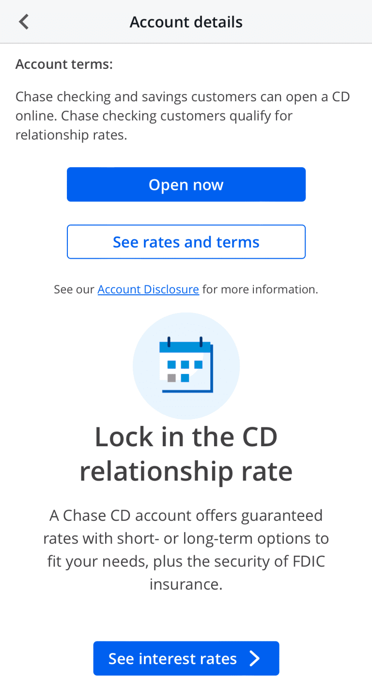 Chase CD Rates For March 2025