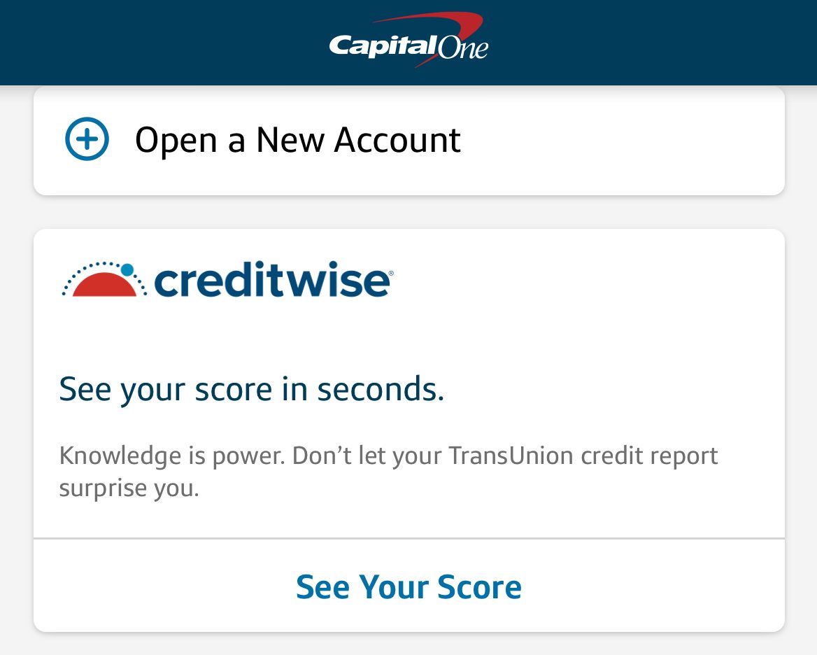 check credit score with Capital One CreditWise