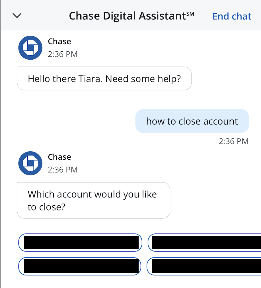 Chase digital assistant chatbot