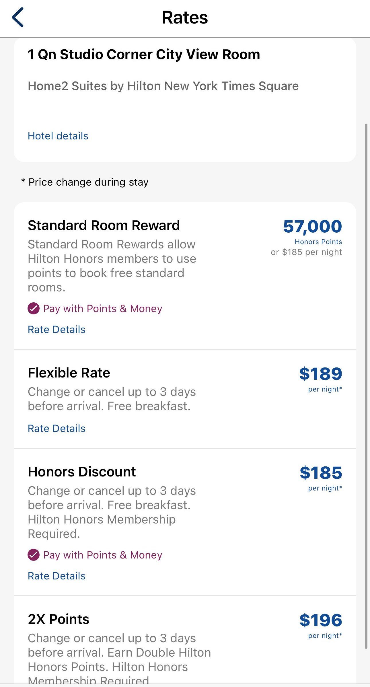 Book hotel stay with Hilton Surpass card points