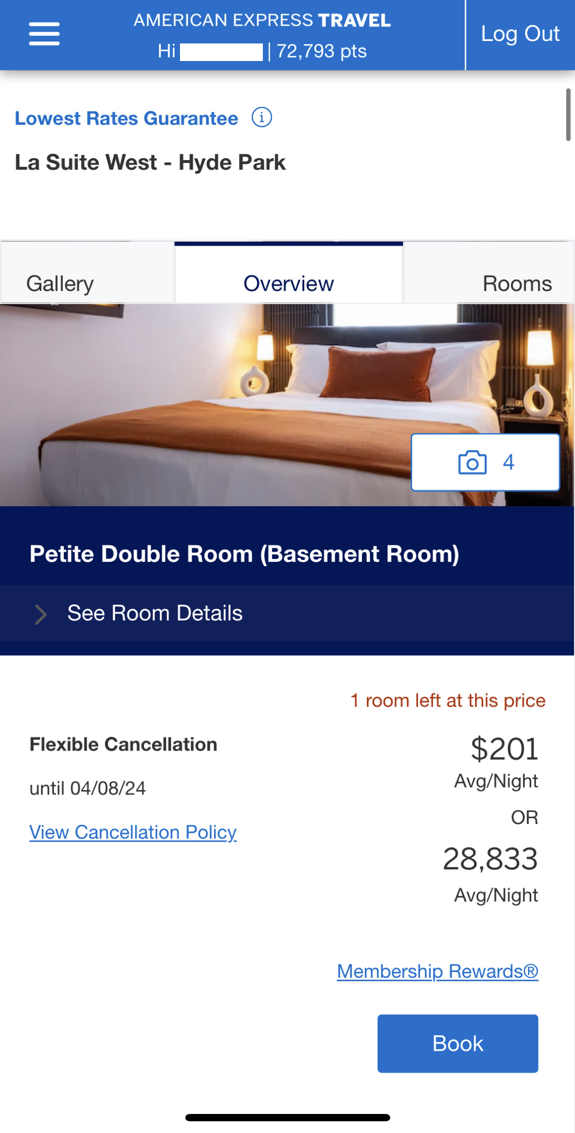 Amex membership redeem rewards for hotels