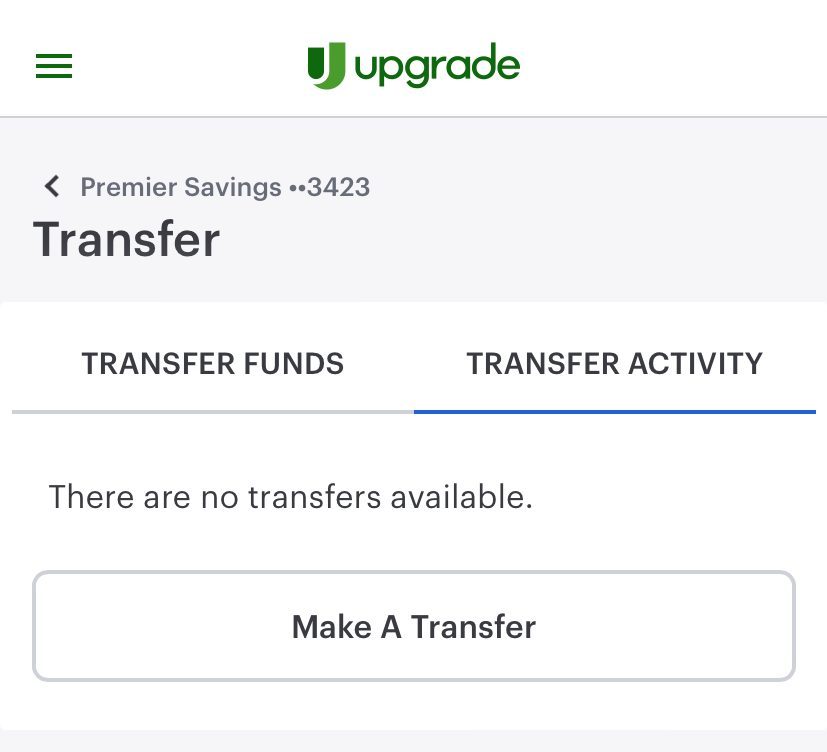 Upgrade savings make transfer