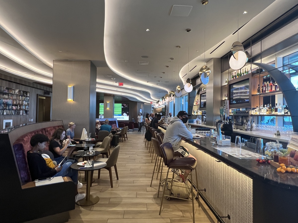 Delta Sky Club lounge at LAX International Airport in Los Angeles, California