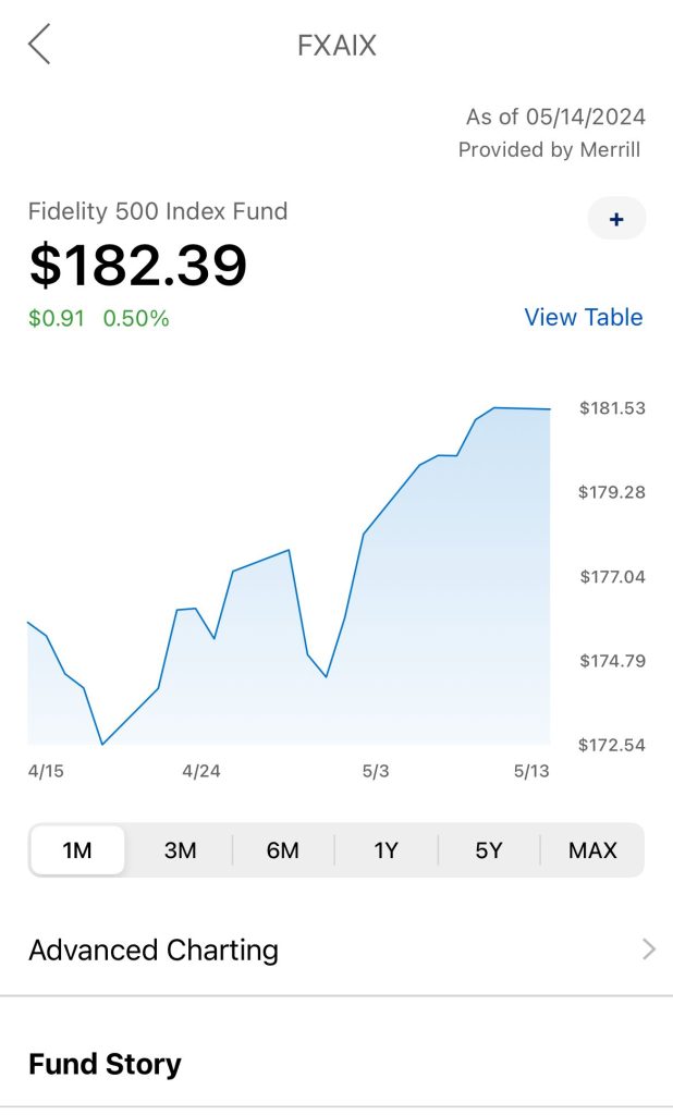 Buy Index Fund on Merrill Edge app