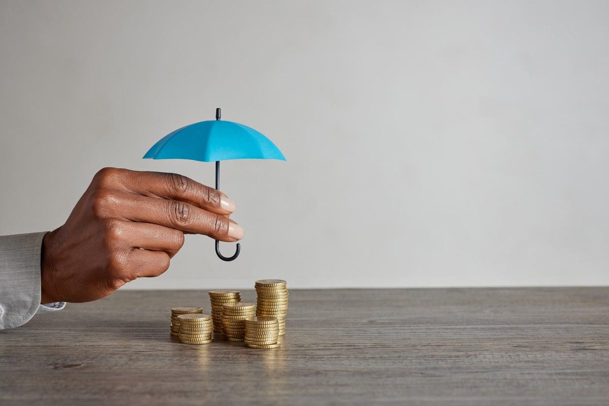 Hands of financial advisor saving money