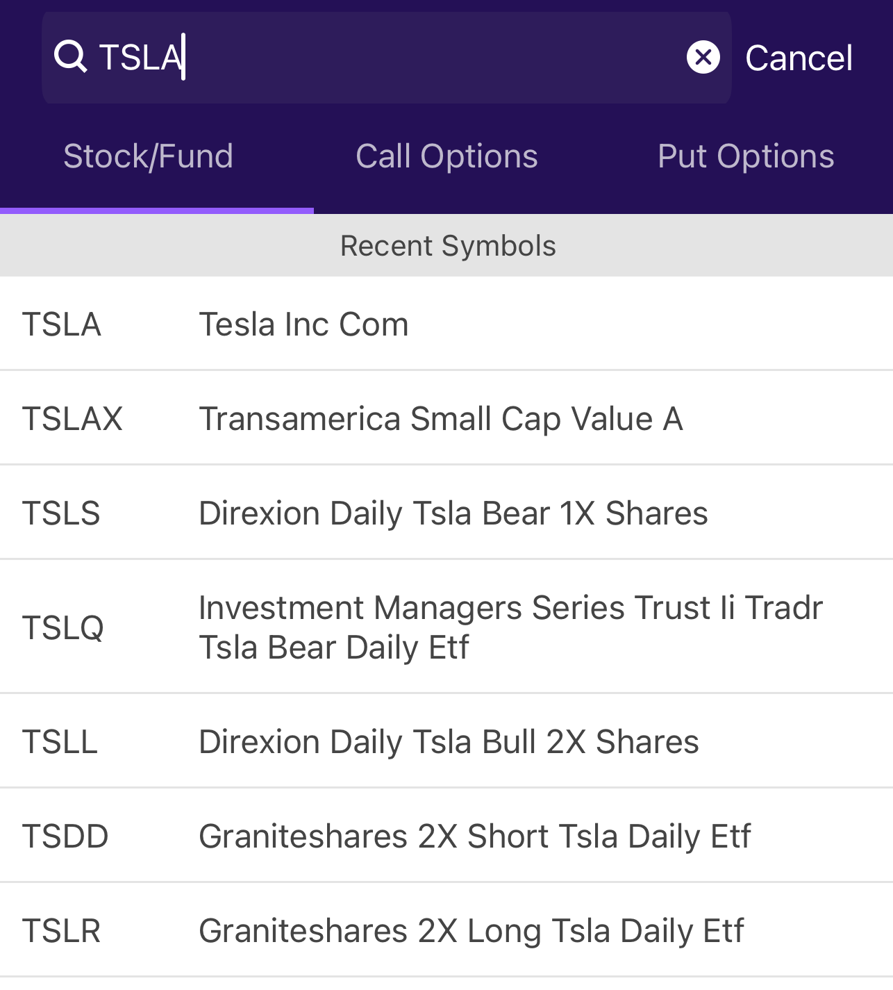 Research stocks on Etrade app