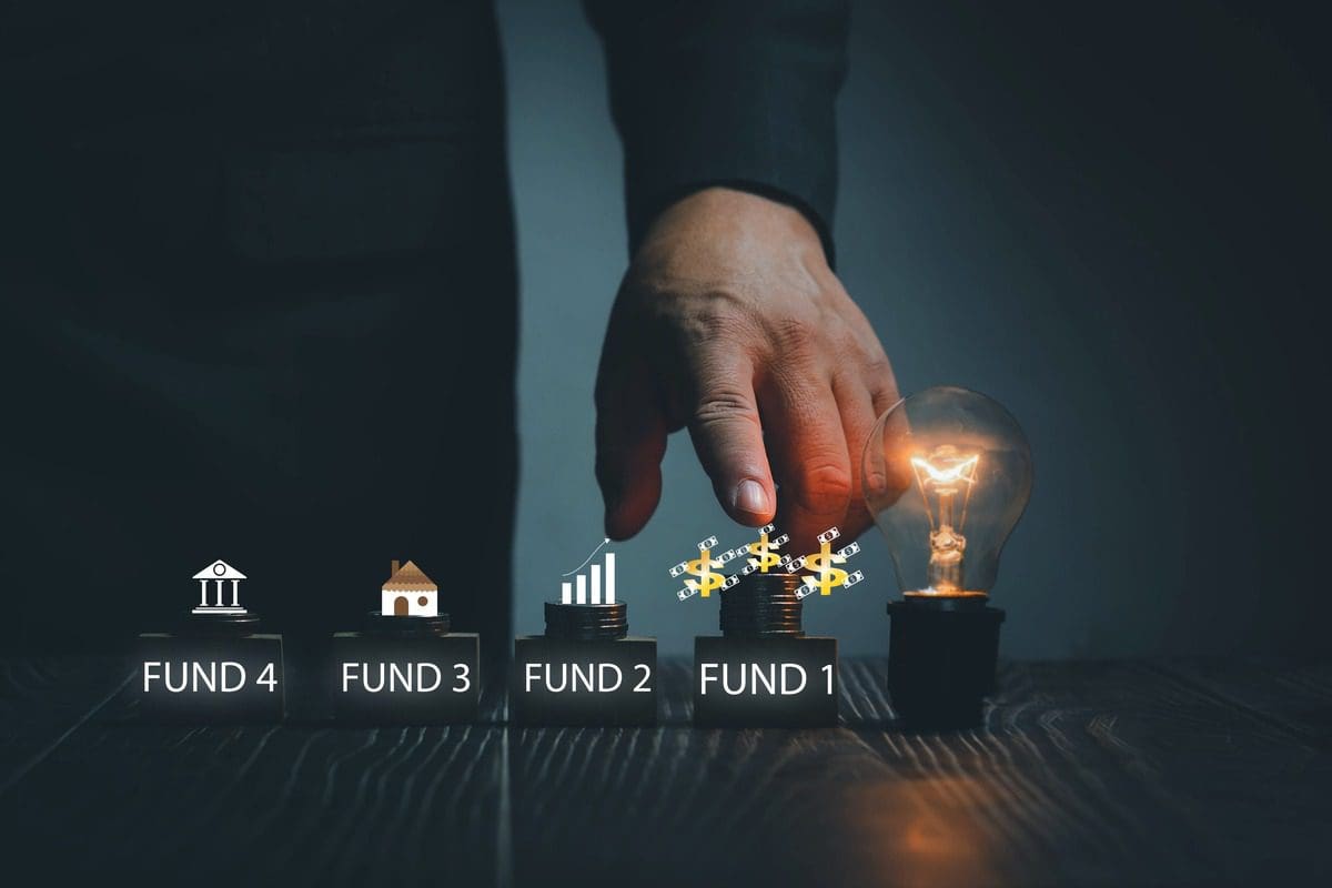 Conceptual representation of mutual funds and capital market investment strategies.