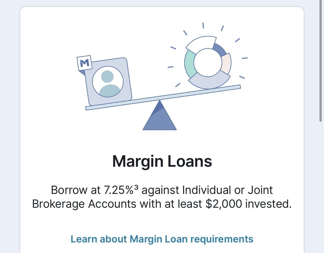 Apply to a margin loan on app, M1 Borrow