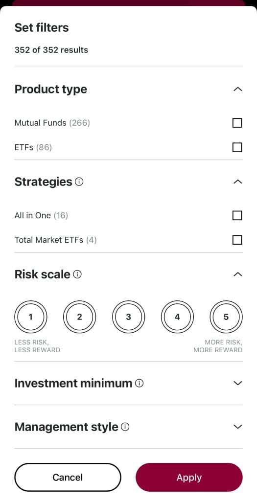 ETF research, Vanguard