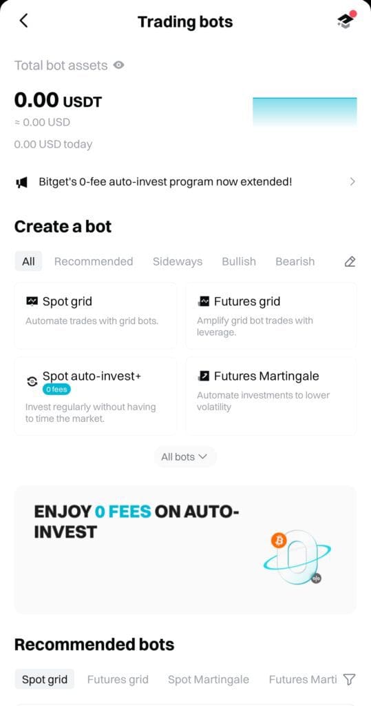 Bitget trading bots