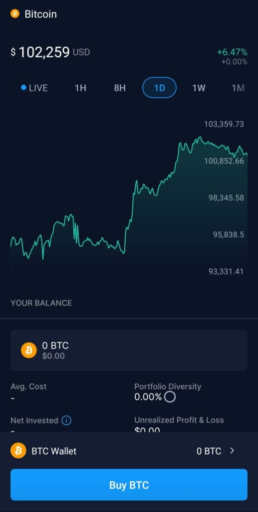 Buy BTC crypto.com