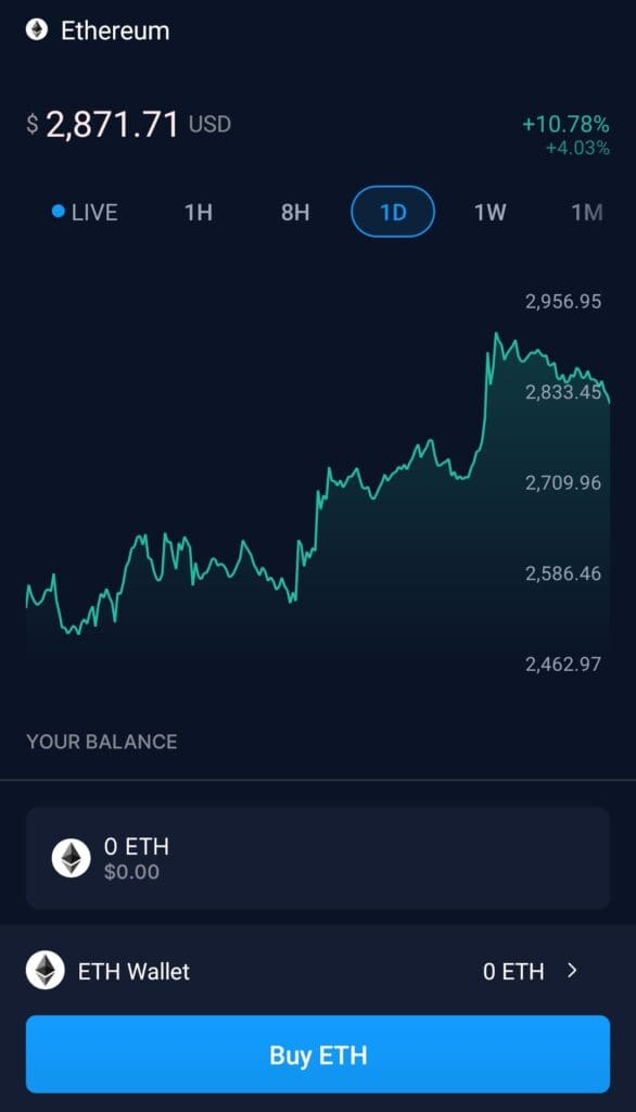Buy ETH crypto.com