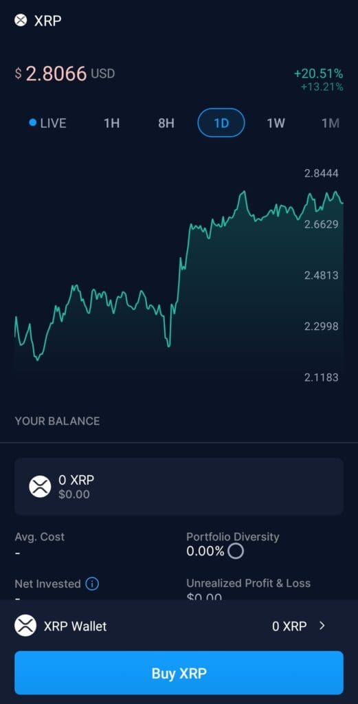 Buy XRP, crypto.com