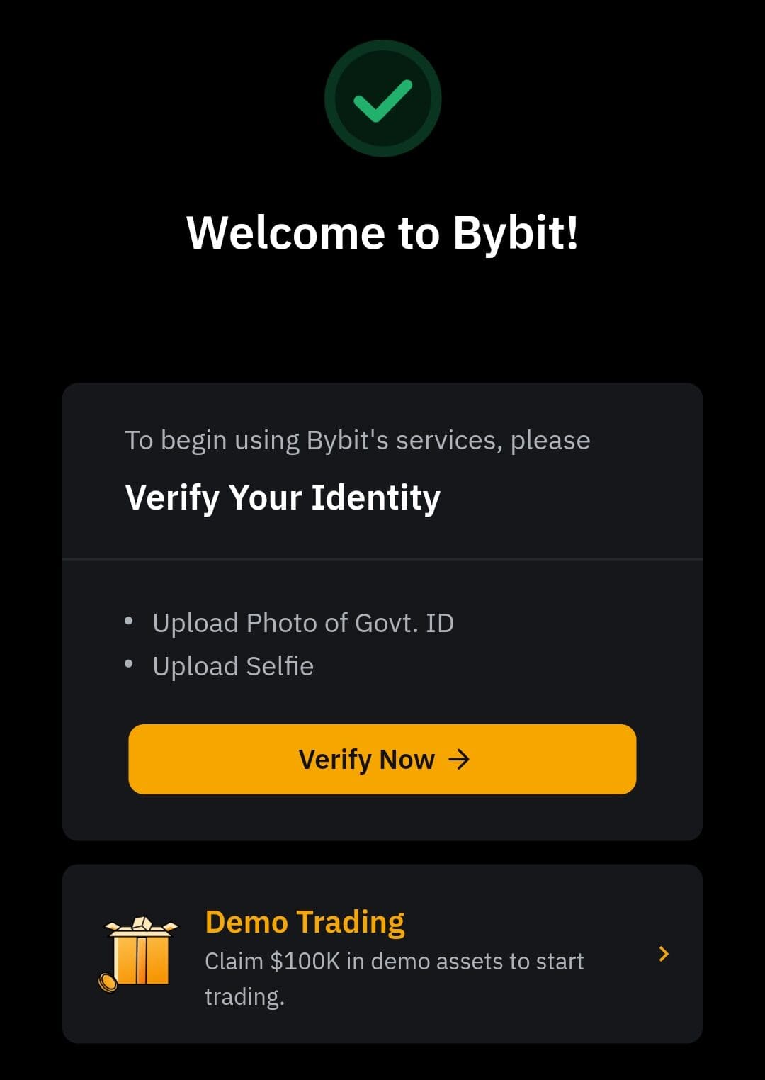 Bybit identity verification