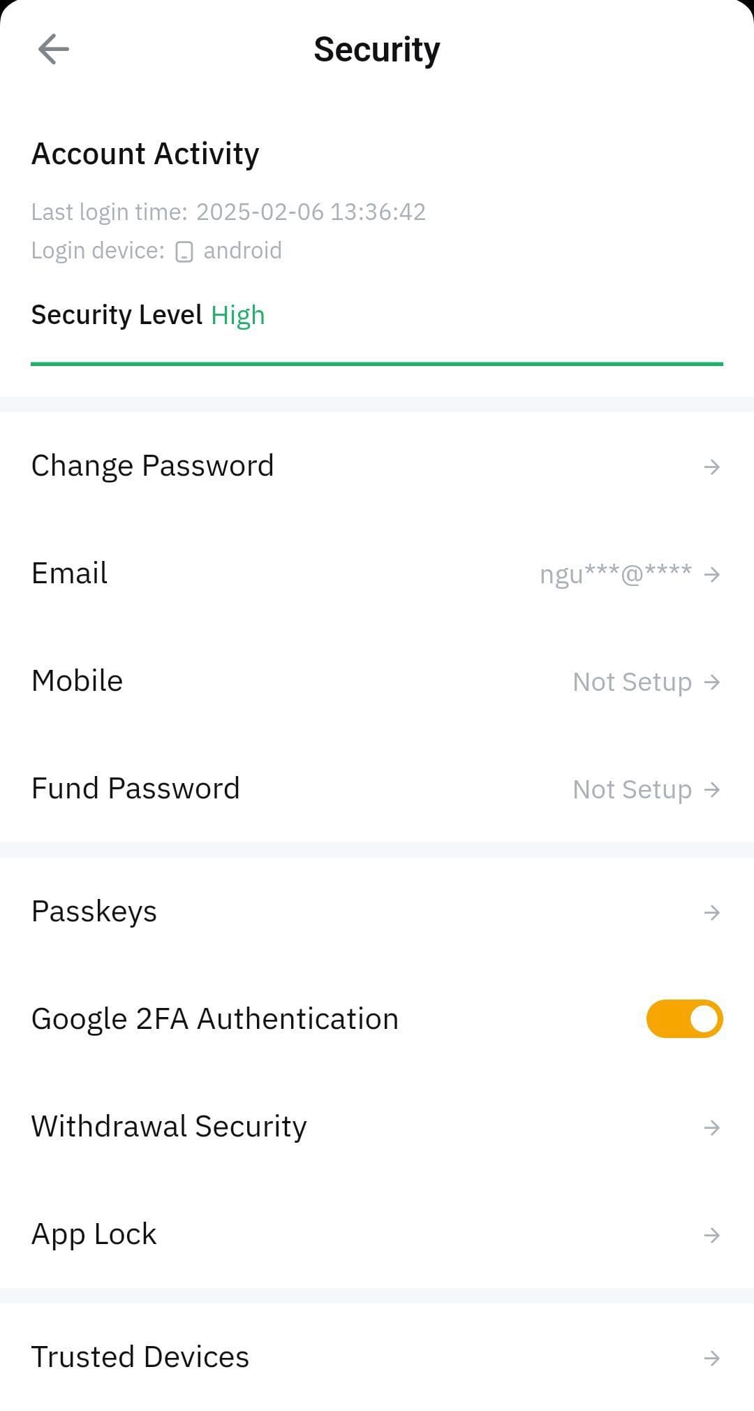 Bybit security options