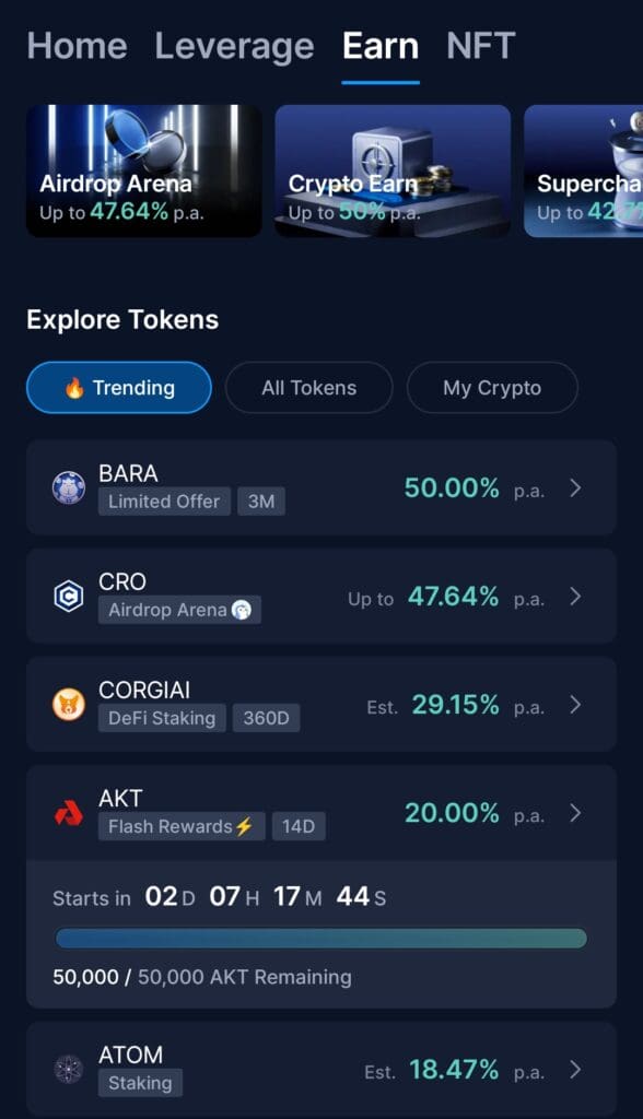 Earn on crypto.com