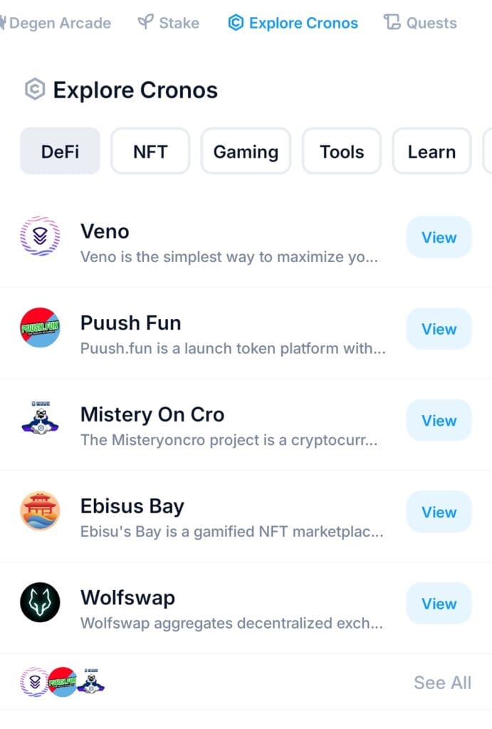 Explore Cronos, Crypto.com onchain