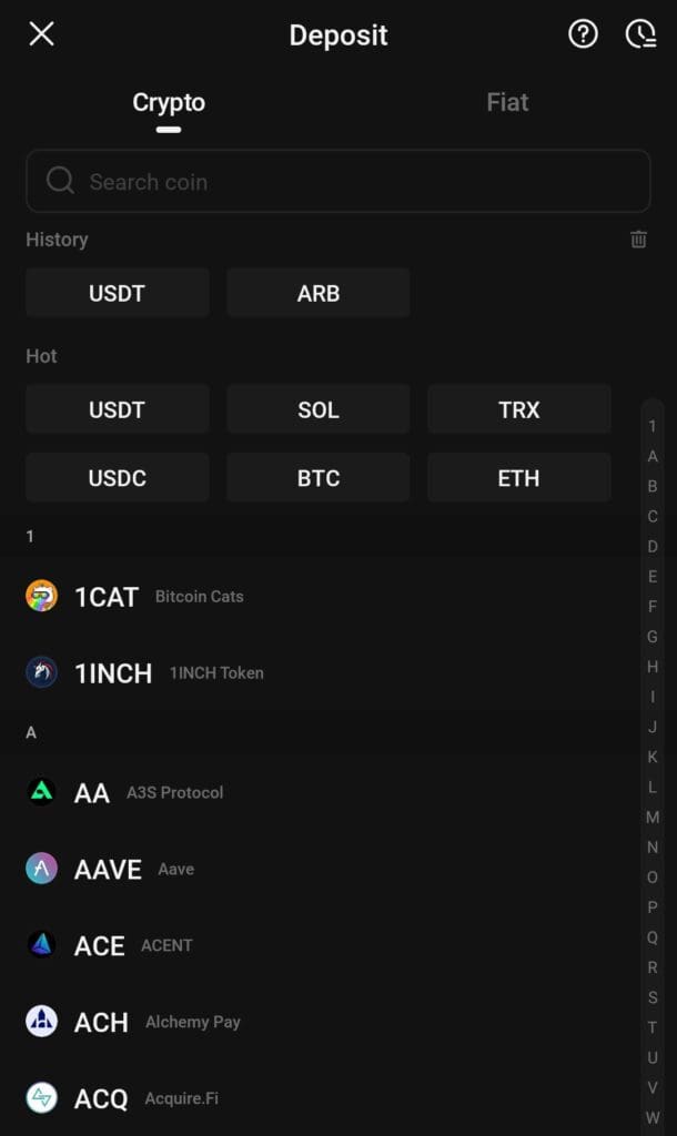 KuCoin deposit