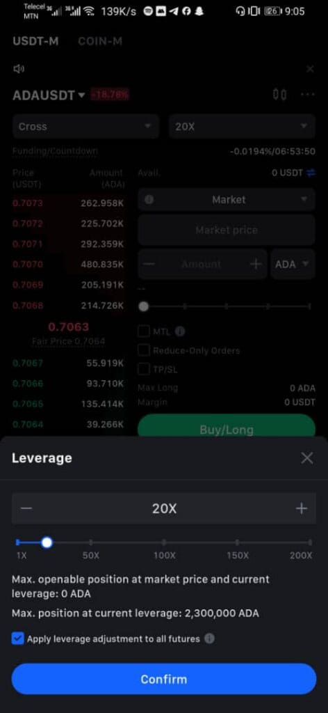 Leverage trading , MEXC