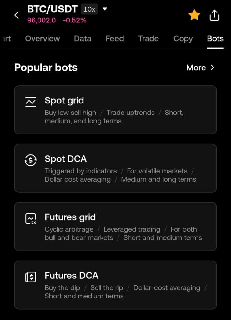 OKX popular bots
