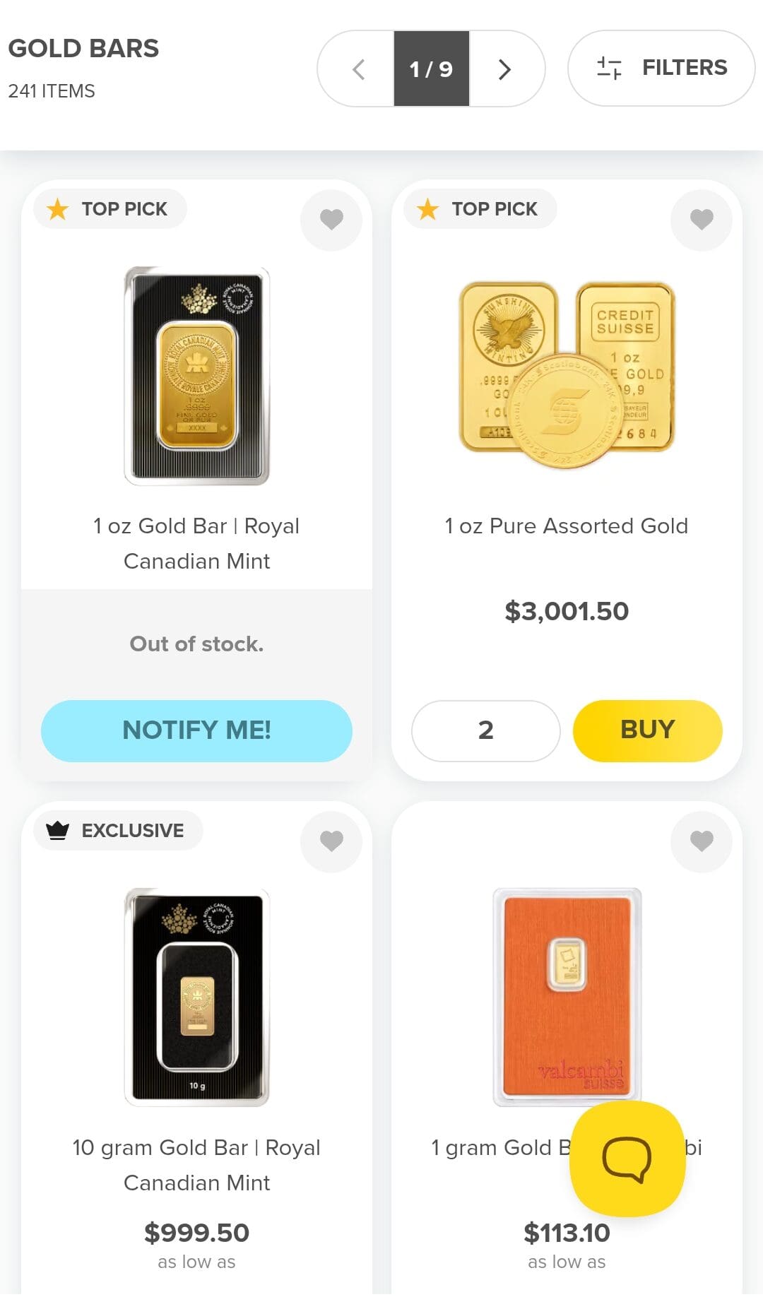 Silver Gold Bull gold bars