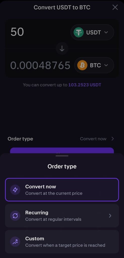 convert coins, Kraken