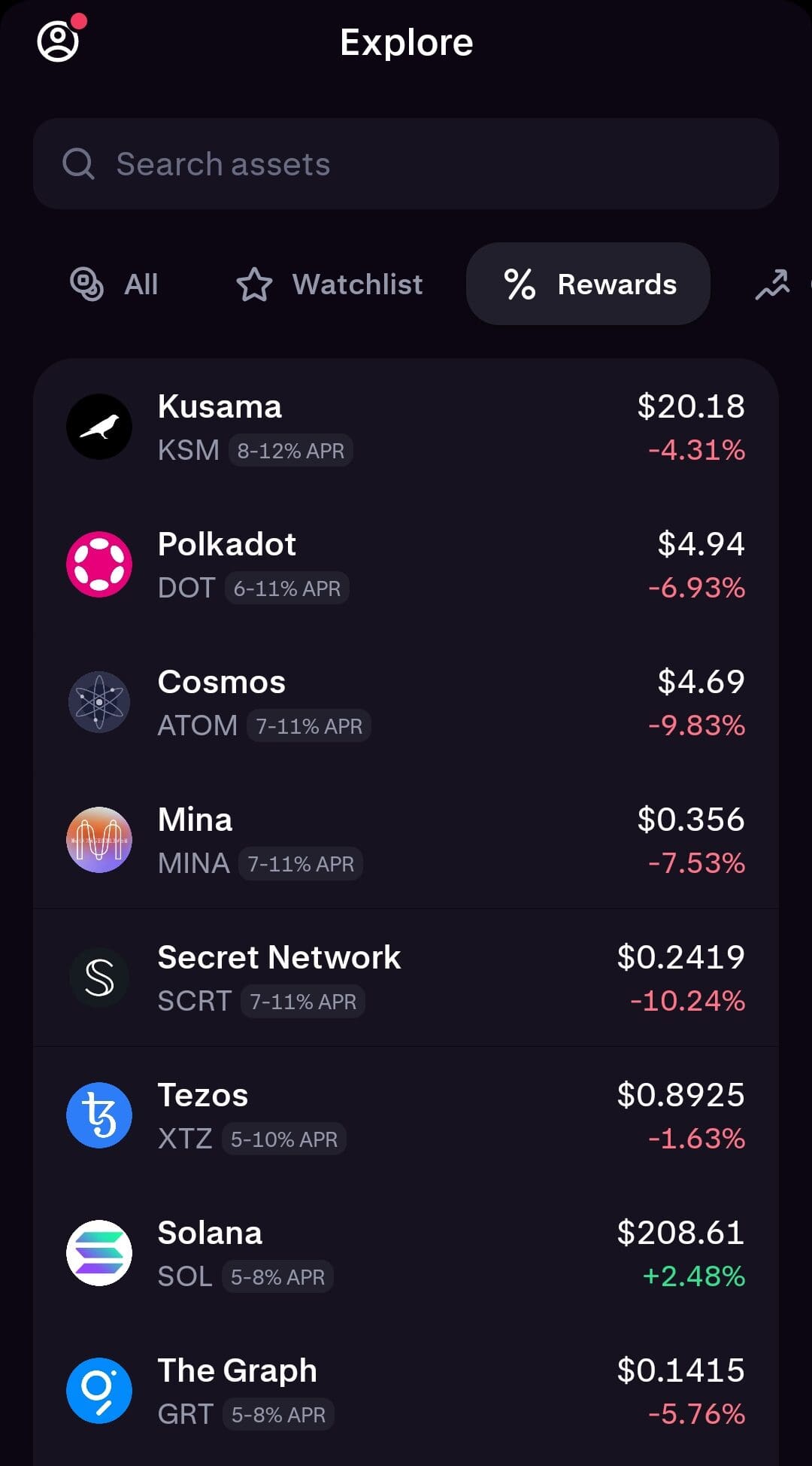 explore staking options on Kraken