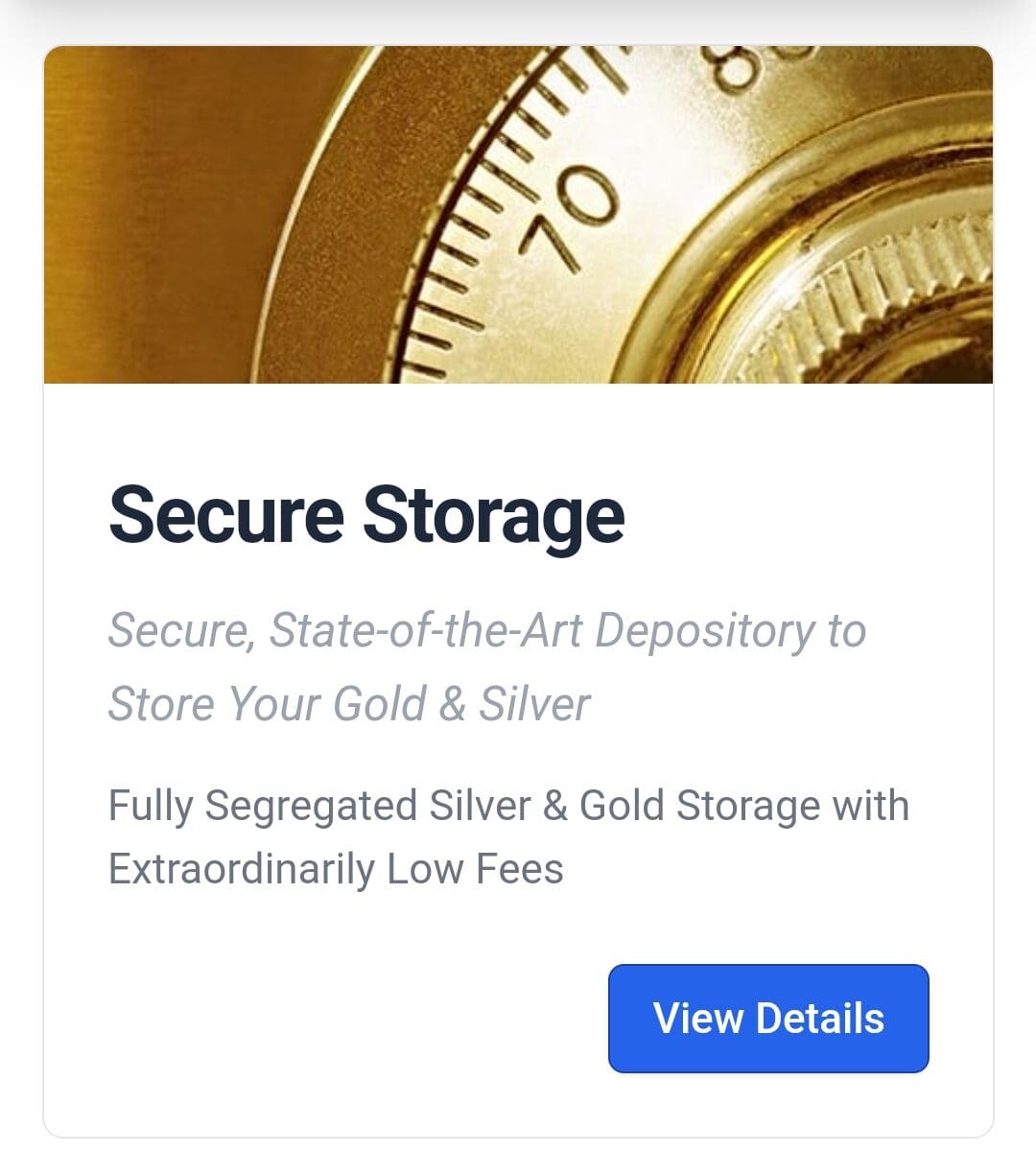 secure storage, Money Metals Exchange