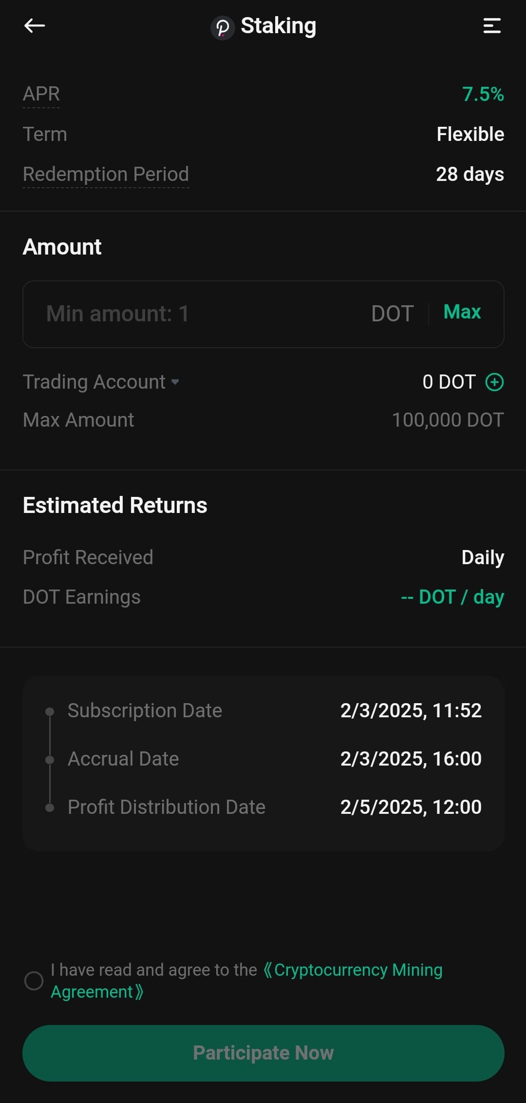 staking DOT, KuCoin