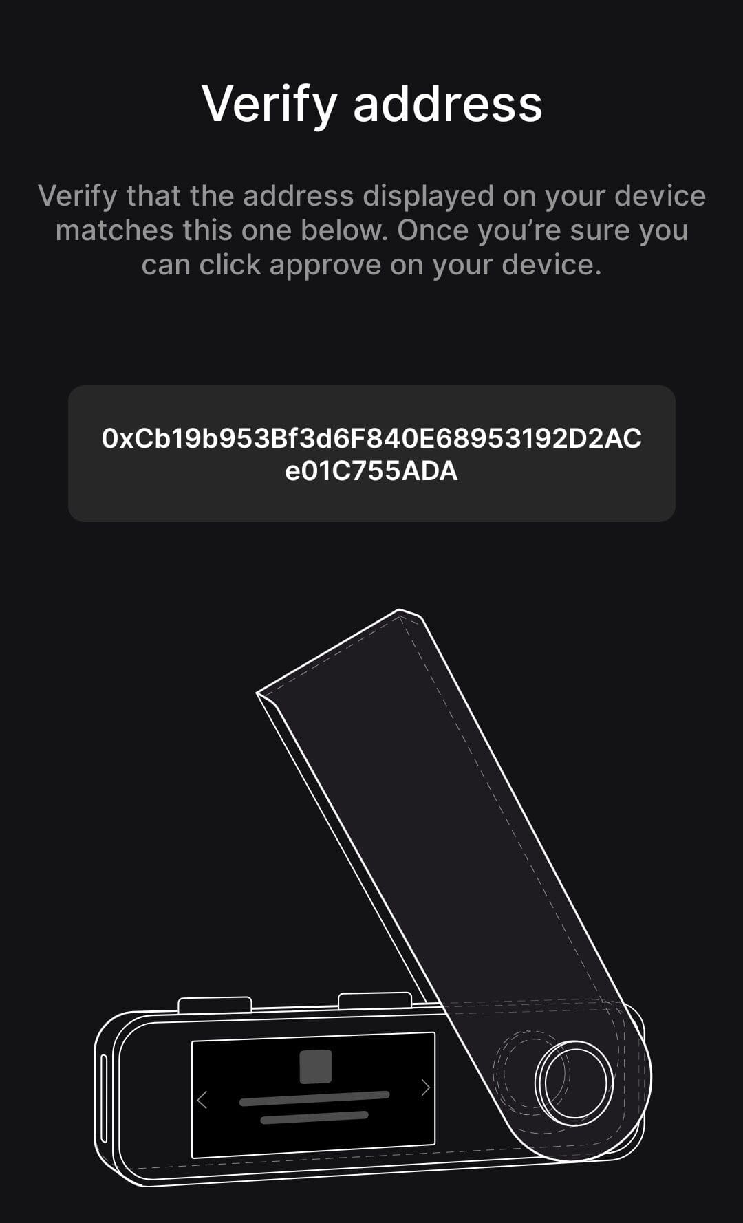 Ledger wallet verify address
