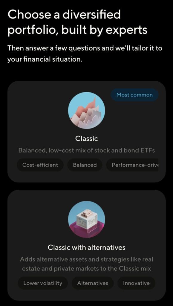 choose your portfolio, SoFi Invest robo advisor