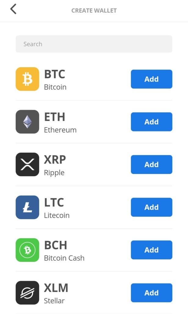 create wallet, eToro
