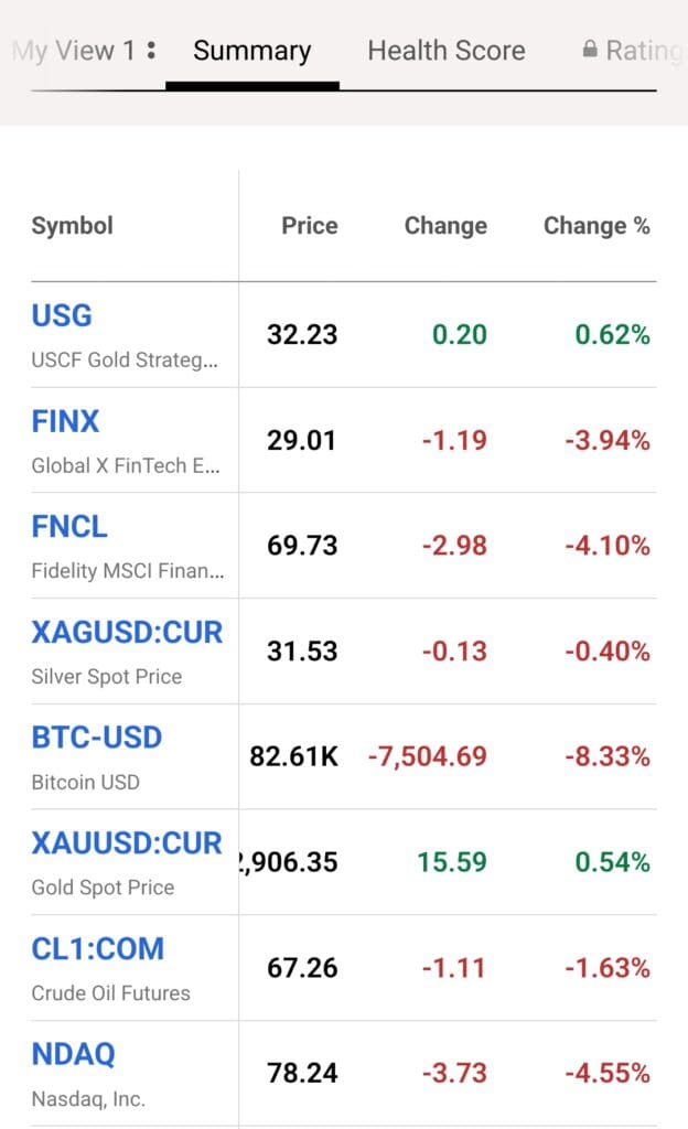 portfolio summary, SeekingAlpha basic plan