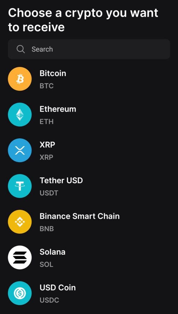 receive crypto, Ledger