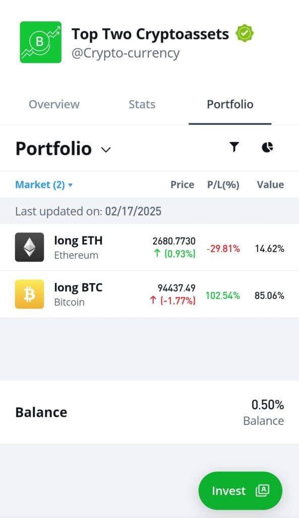 social trading - track portfolio, eToro