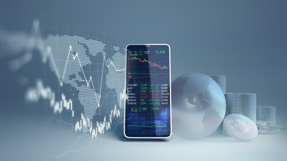 Smartphone screen displaying digital assets and global cryptocurrency trading data.