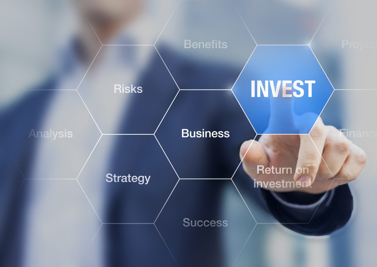 A business diagram illustrating the connection between investment strategy and return on investment.